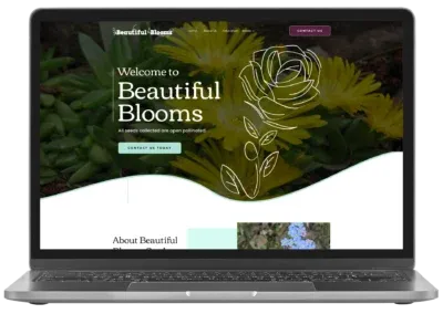 website mockup beautifulblooms